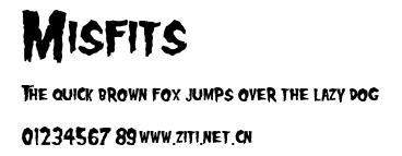Misfits.ttf字體轉換器圖片