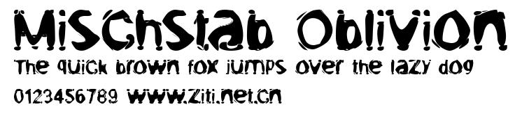 Mischstab Oblivion.ttf字體轉換器圖片