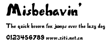 Misbehavin'.ttf字體轉換器圖片