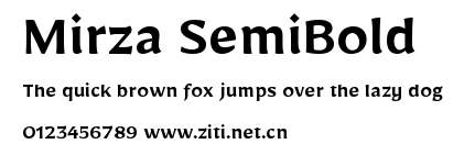 Mirza SemiBold.ttf字體轉換器圖片