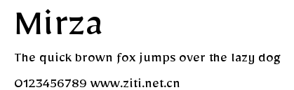 Mirza.ttf字體轉換器圖片