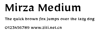 Mirza Medium.ttf字體轉換器圖片