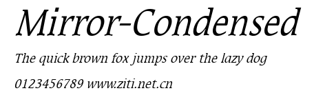 Mirror-Condensed.ttf字體轉換器圖片