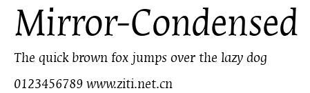 Mirror-Condensed.ttf字體轉換器圖片