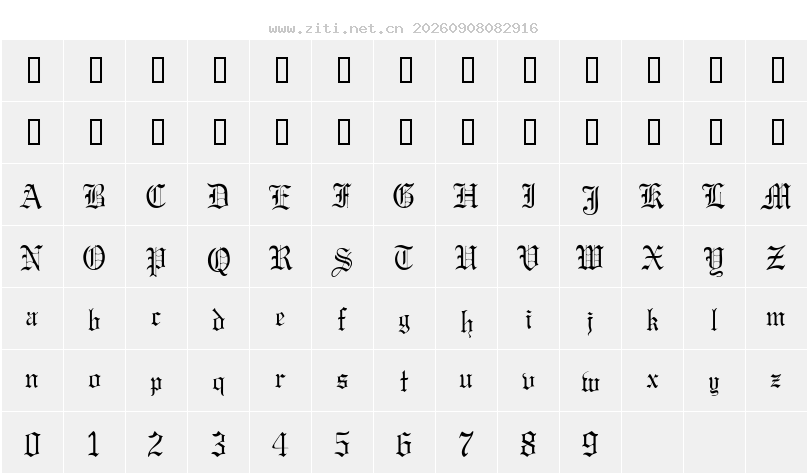 字符映射圖