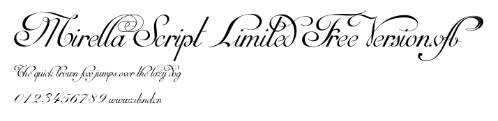 Mirella Script Limited Free Version.vfb.ttf字體轉換器圖片