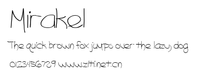 Mirakel.ttf字體轉換器圖片