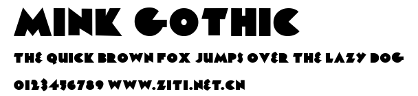 Mink Gothic.ttf字體轉換器圖片