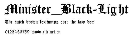 Minister_Black-Light.ttf字體轉換器圖片