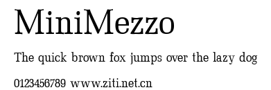 MiniMezzo.ttf字體轉換器圖片