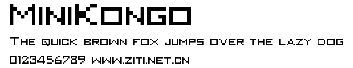 MiniKongo.ttf字體轉換器圖片