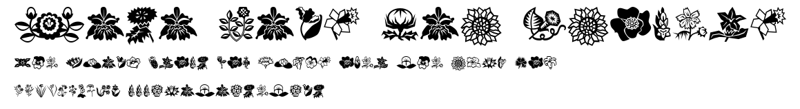 Mini Pics Lil Flowers.ttf字體轉換器圖片