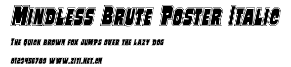 Mindless Brute Poster Italic.ttf