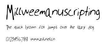 Millweemanuscripting.ttf