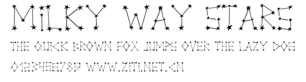 Milky Way Stars.ttf字體轉換器圖片