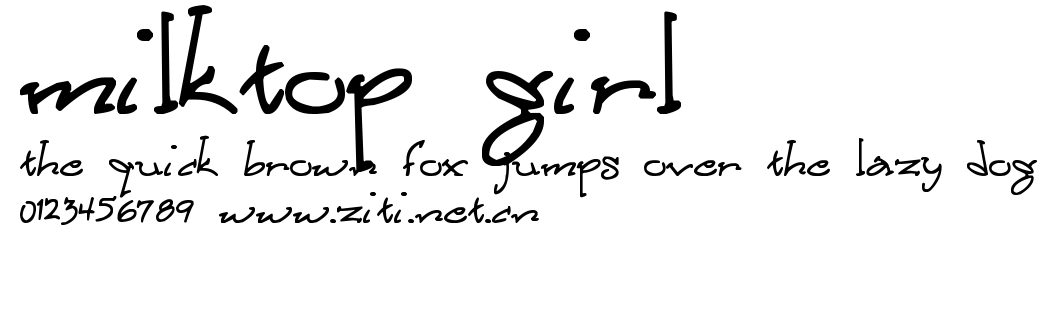 Milktop Girl.ttf字體轉換器圖片