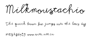 Milkmoustachio.ttf字體轉換器圖片