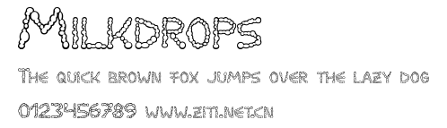 Milkdrops.ttf字體轉換器圖片
