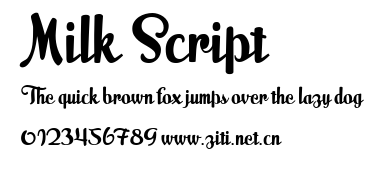 Milk Script.ttf字體轉換器圖片
