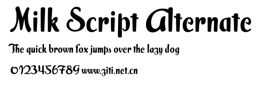 Milk Script Alternate.ttf字體轉換器圖片