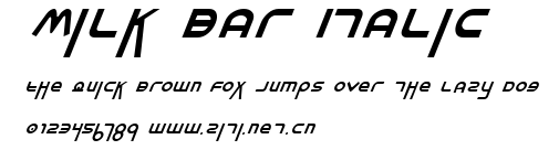 Milk Bar Italic.ttf字體轉換器圖片