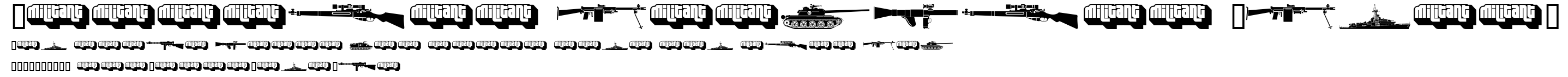 Military dingbats (demo).ttf字體轉換器圖片