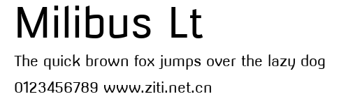 Milibus Lt.ttf字體轉換器圖片