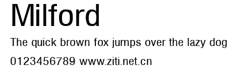 Milford.ttf字體轉換器圖片