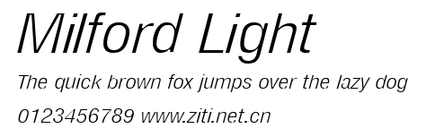 Milford Light.ttf字體轉換器圖片