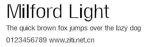 Milford Light.ttf字體轉換器圖片