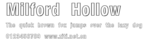 Milford Hollow.ttf字體轉換器圖片