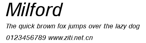 Milford.ttf字體轉換器圖片