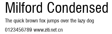 Milford Condensed.ttf字體轉換器圖片