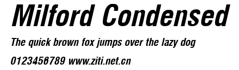 Milford Condensed.ttf字體轉換器圖片
