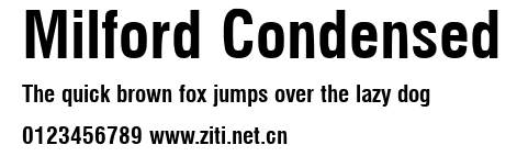 Milford Condensed.ttf字體轉換器圖片