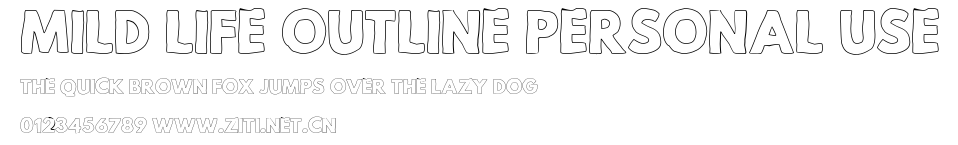 Mild Life Outline Personal Use.ttf