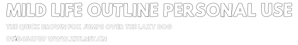 Mild Life Outline Personal Use.otf