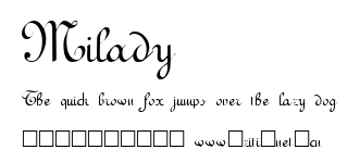 Milady.ttf字體轉換器圖片