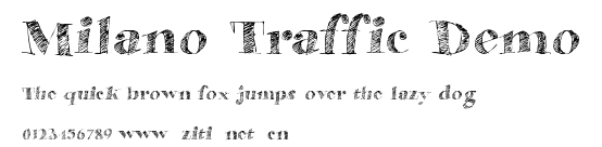 Milano Traffic Demo.ttf字體轉換器圖片