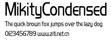 MikityCondensed.ttf字體轉換器圖片