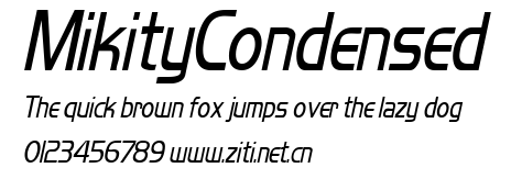 MikityCondensed.ttf字體轉換器圖片