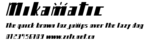 Mikamatic.ttf字體轉換器圖片
