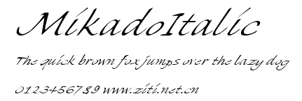 MikadoItalic.ttf字體轉換器圖片