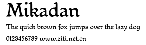 Mikadan.ttf字體轉換器圖片