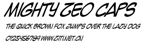 Mighty Zeo Caps.ttf字體轉換器圖片