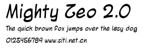 Mighty Zeo 2.0.ttf字體轉換器圖片