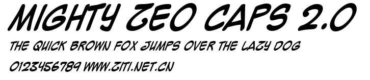 Mighty Zeo Caps 2.0.ttf字體轉換器圖片