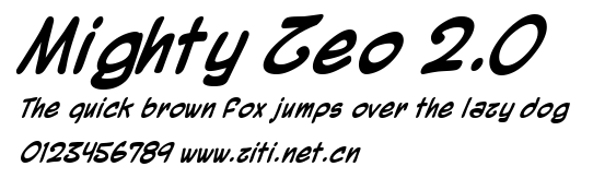 Mighty Zeo 2.0.ttf字體轉換器圖片