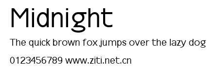 Midnight.ttf字體轉換器圖片