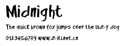 Midnight.ttf字體轉換器圖片